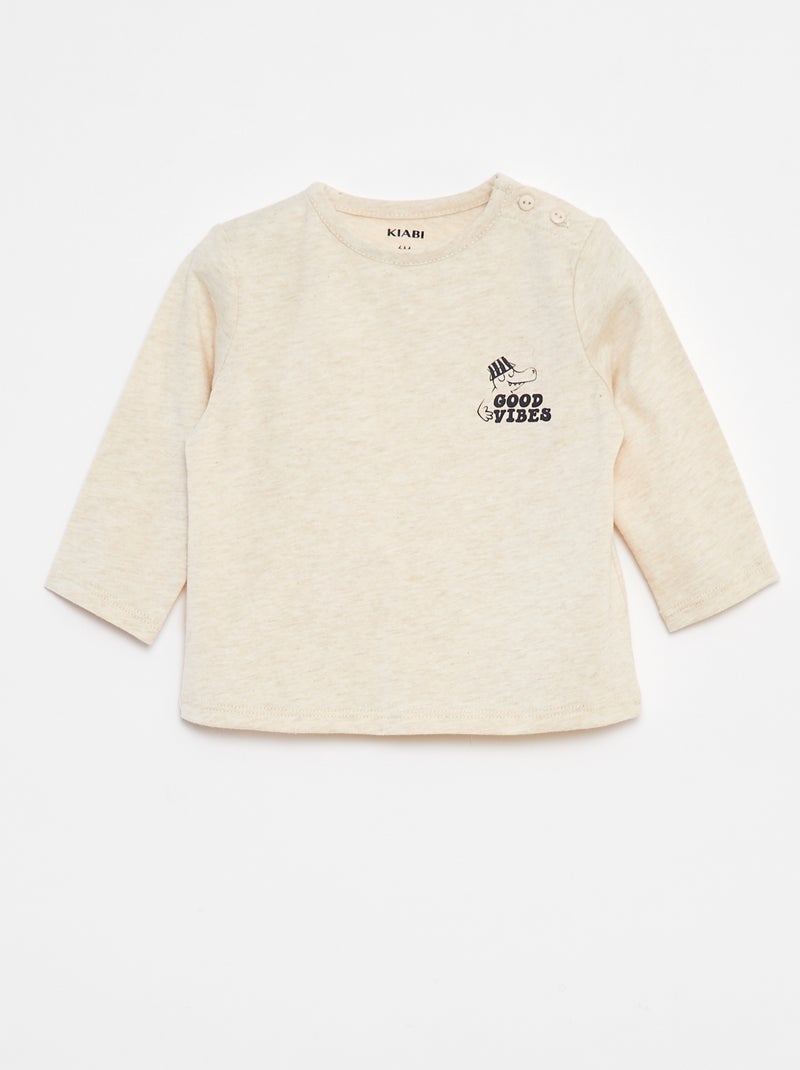 Conjunto de sudadera + camiseta + pantalón de chándal - 3 piezas Blanco - Kiabi
