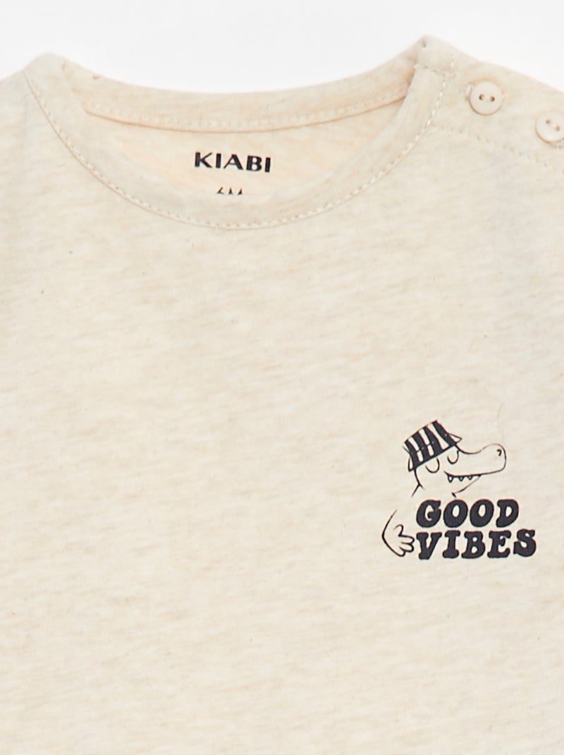 Conjunto de sudadera + camiseta + pantalón de chándal - 3 piezas Blanco - Kiabi