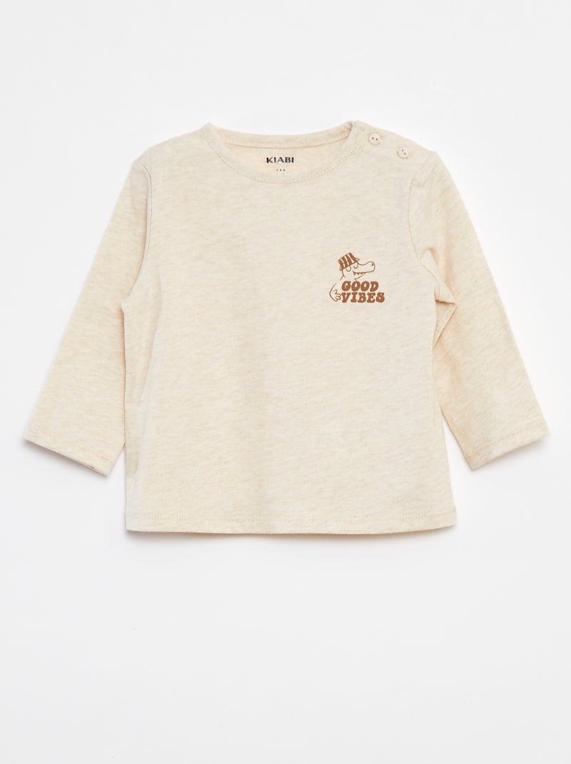Conjunto de sudadera + camiseta + pantalón de chándal - 3 piezas Marron - Kiabi