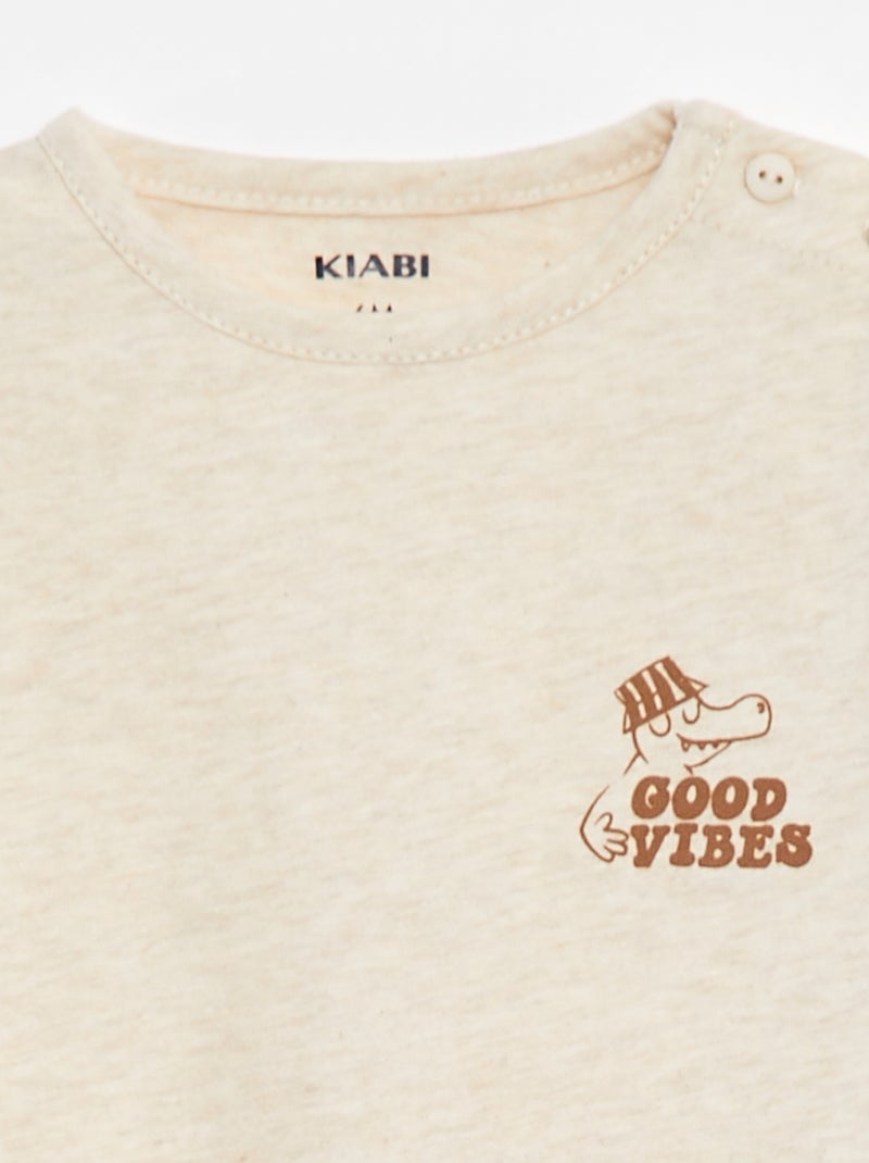 Conjunto de sudadera + camiseta + pantalón de chándal - 3 piezas Marron - Kiabi