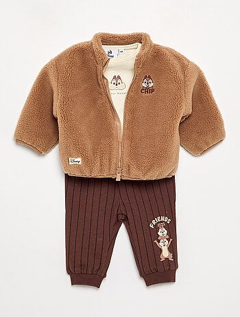 Conjunto de sudadera + camiseta + pantalón 'Tic y Tac' 'Disney' - 3 piezas