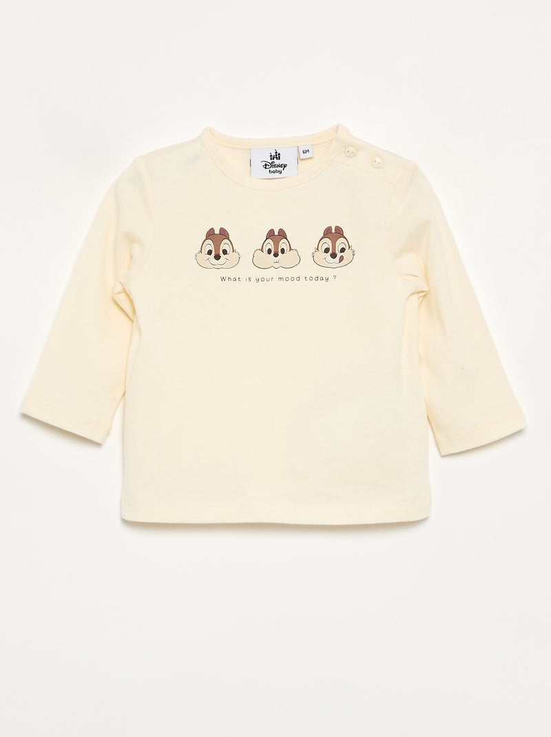 Conjunto de sudadera + camiseta + pantalón 'Tic y Tac' 'Disney' - 3 piezas Beige - Kiabi