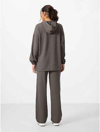 Conjunto de sudadera con capucha oversize y pantalón de pernera ancha tommy