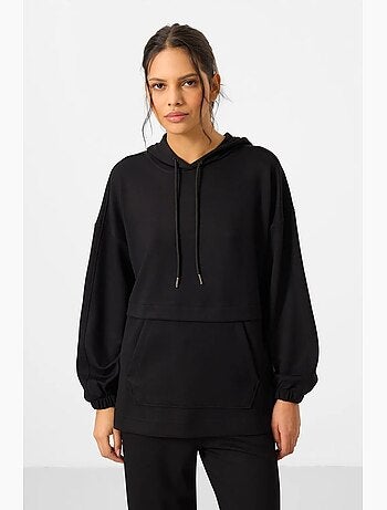 Conjunto de sudadera con capucha oversize y pantalón de pernera ancha tommy