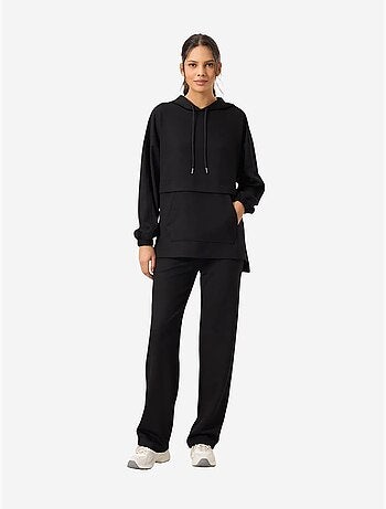 Conjunto de sudadera con capucha oversize y pantalón de pernera ancha tommy
