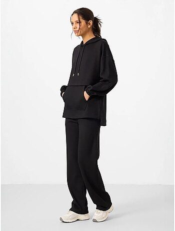 Conjunto de sudadera con capucha oversize y pantalón de pernera ancha tommy