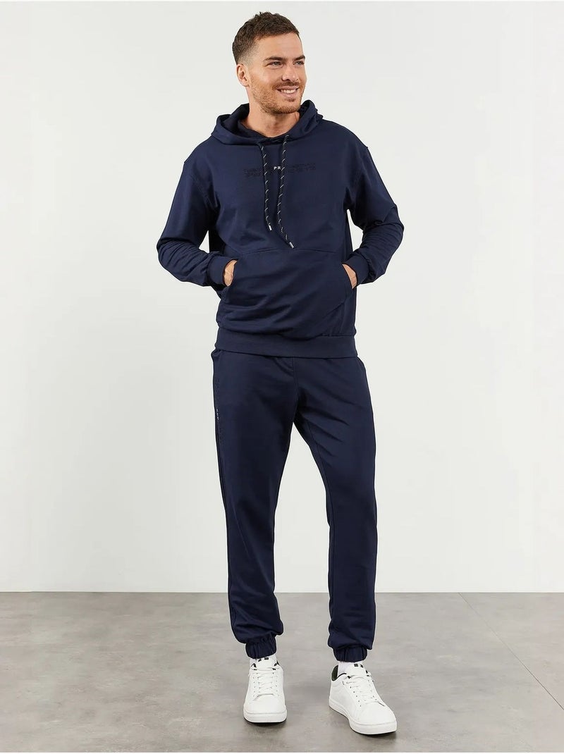 Conjunto de sudadera con capucha oversize y pantalón tommy Azul marino - Kiabi