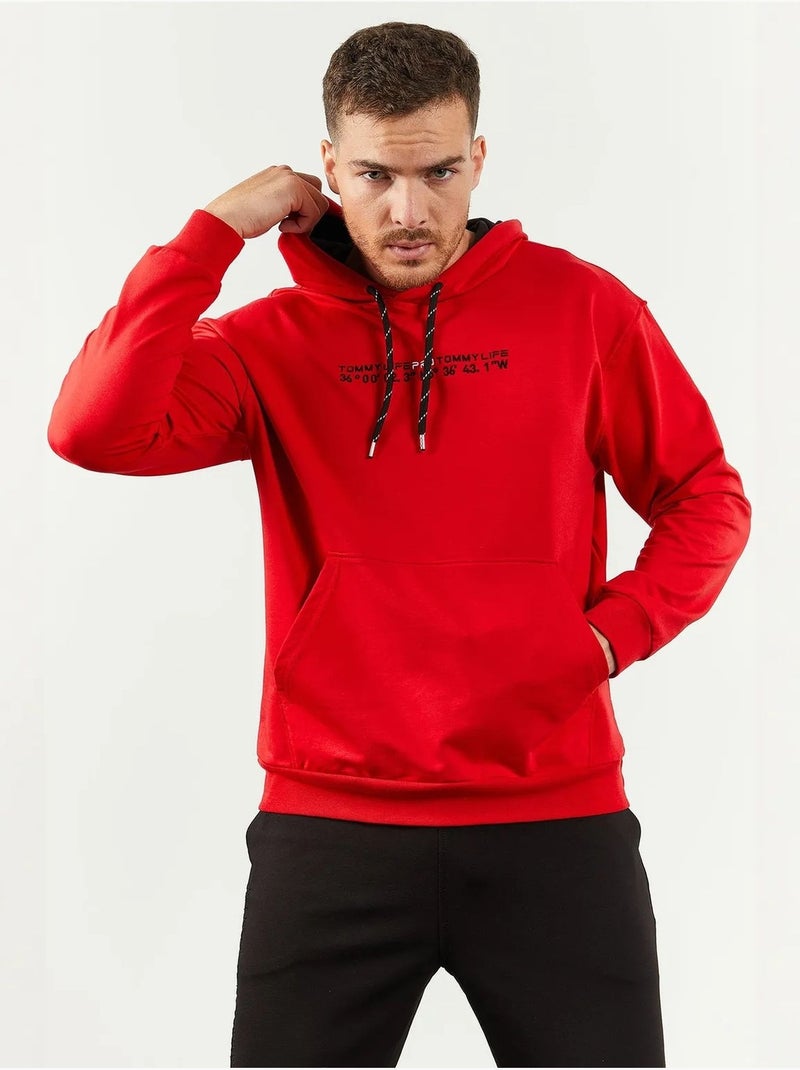 Conjunto de sudadera con capucha oversize y pantalón tommy Rojo - Kiabi