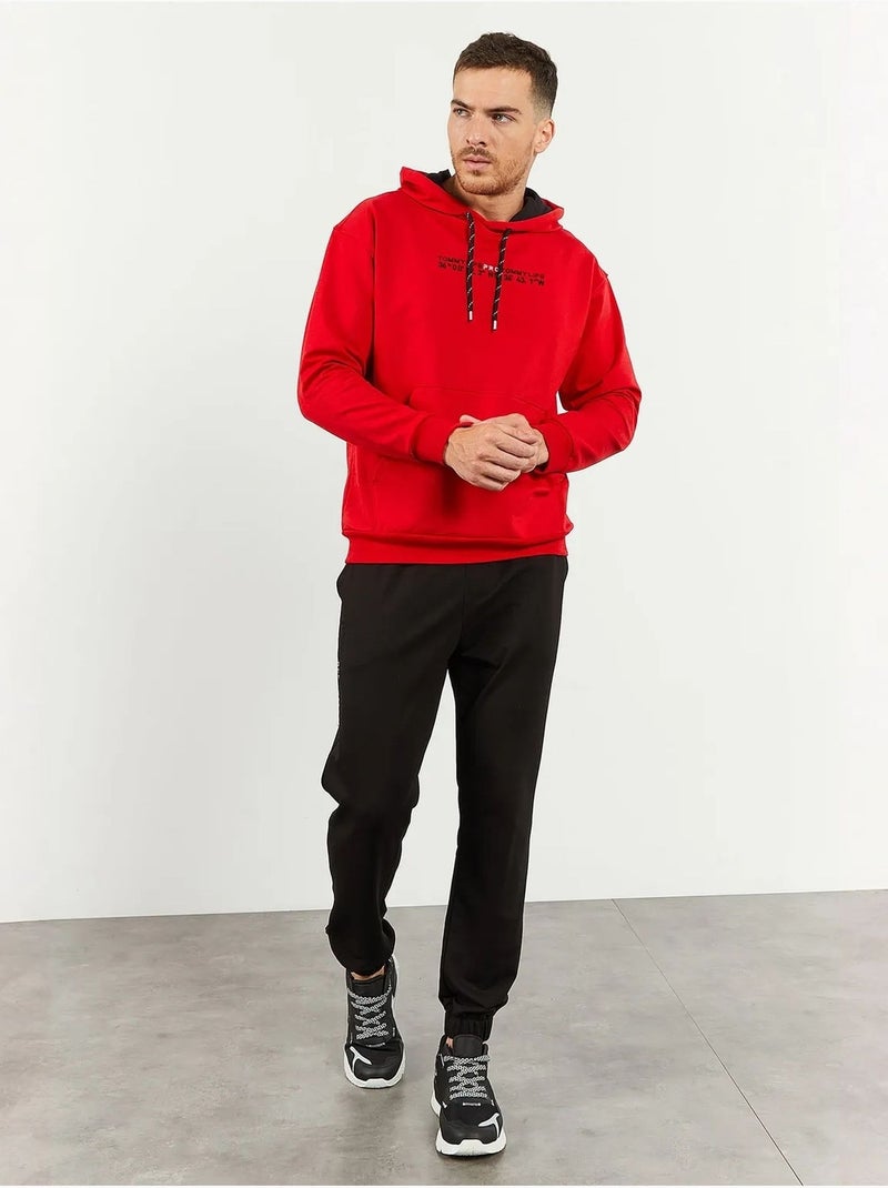 Conjunto de sudadera con capucha oversize y pantalón tommy Rojo - Kiabi