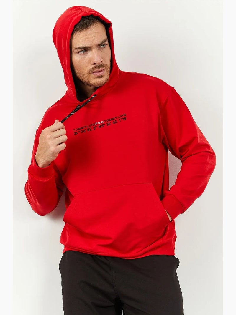 Conjunto de sudadera con capucha oversize y pantalón tommy Rojo - Kiabi