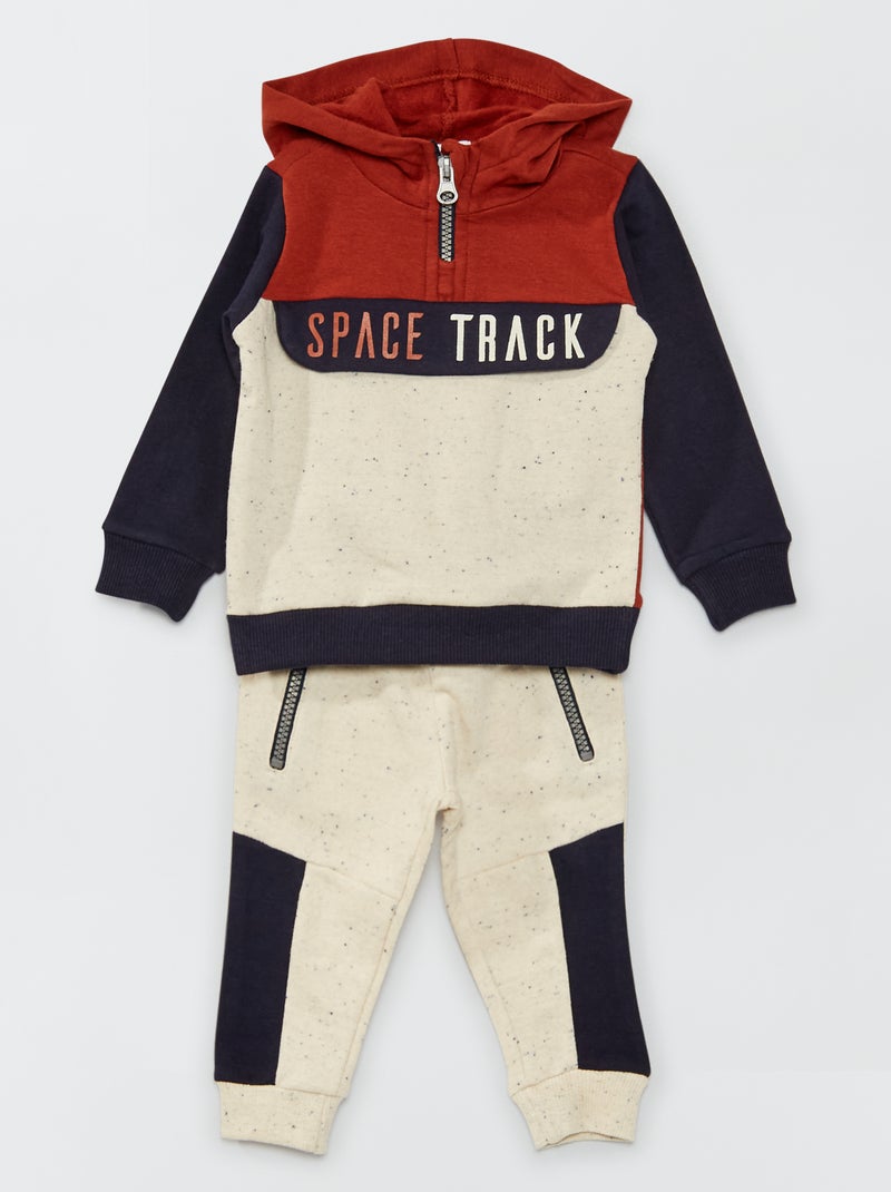 Conjunto de sudadera con capucha + pantalón - 2 piezas BEIGE - Kiabi
