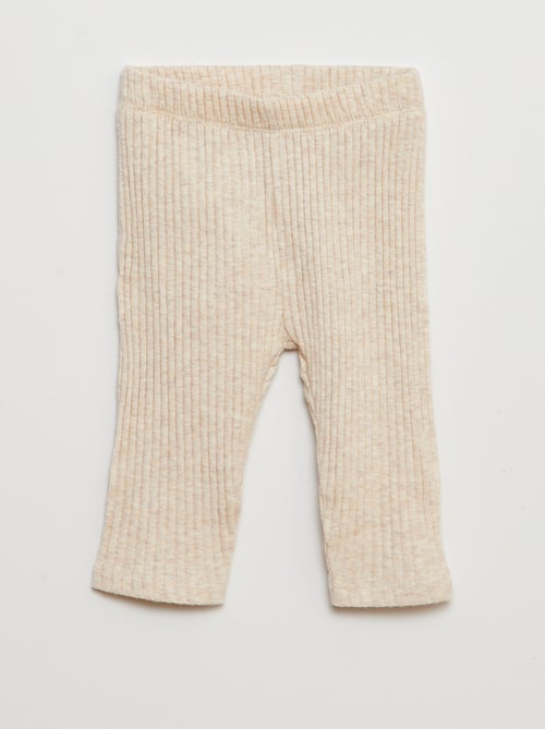 Conjunto de sudadera de chándal + legging de canalé - 2 piezas - Kiabi