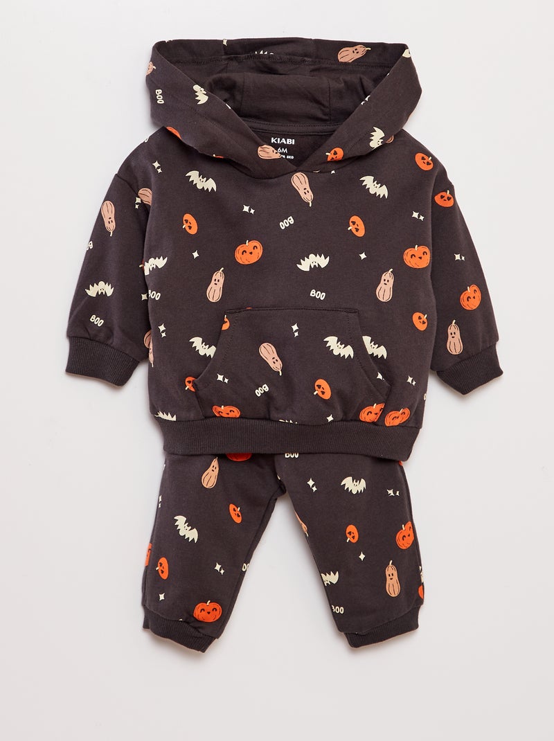 Conjunto de sudadera + legging - Halloween GRIS - Kiabi