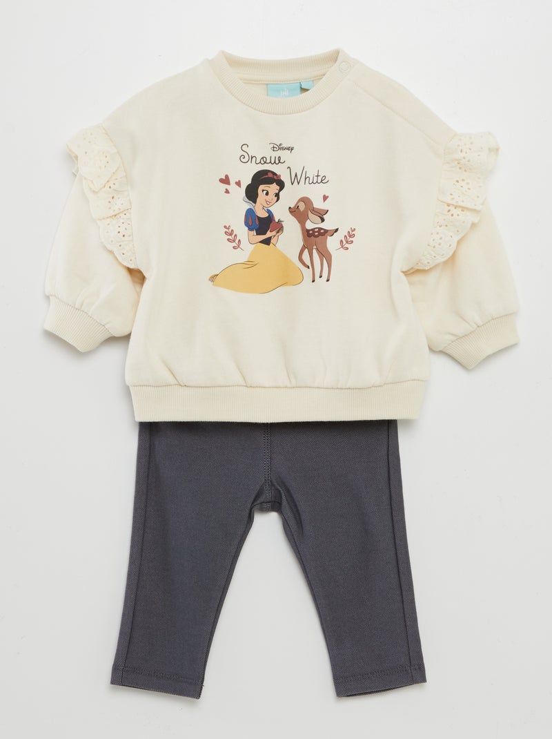 Conjunto de sudadera + legging 'Chip y Chop'  - 2 piezas BLANCO - Kiabi
