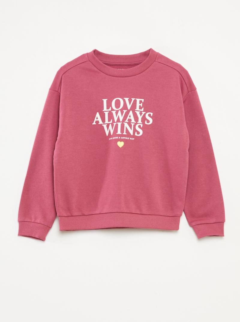 Conjunto de sudadera + legging estampado - 2 piezas Rosa - Kiabi