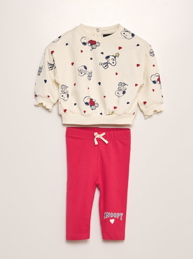 Conjunto de sudadera + legging 'Snoopy' - 2 piezas ROJO - Kiabi