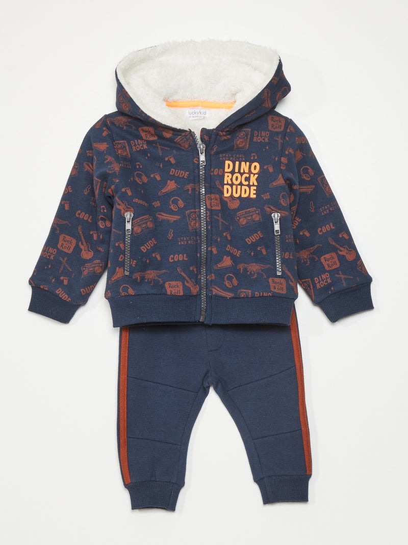 Conjunto de sudadera + pantalón - 2 piezas AZUL - Kiabi