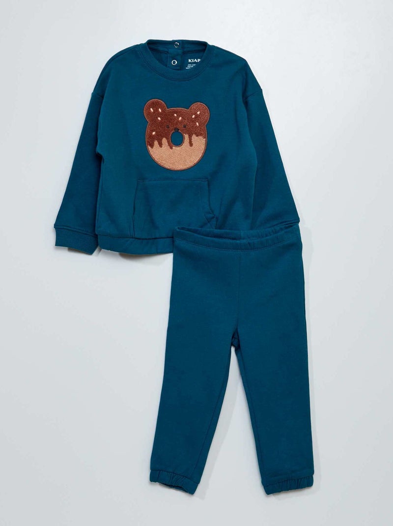 Conjunto de sudadera + pantalón - 2 piezas AZUL - Kiabi