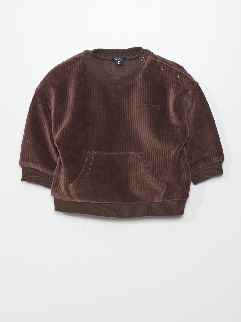 Conjunto de sudadera + pantalón - 2 piezas MARRON - Kiabi