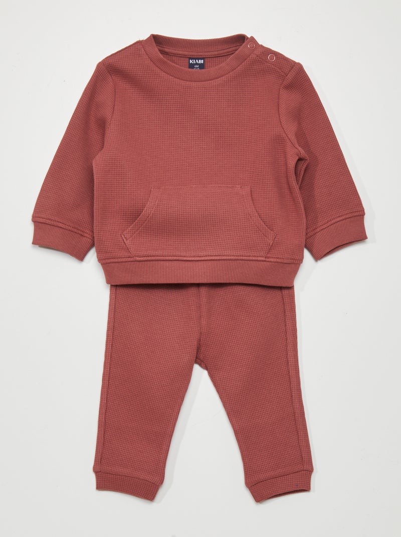 Conjunto de sudadera + pantalón - 2 piezas ROJO - Kiabi