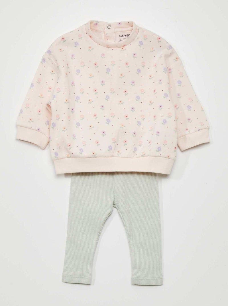 Conjunto de sudadera + pantalón - 2 piezas ROSA - Kiabi