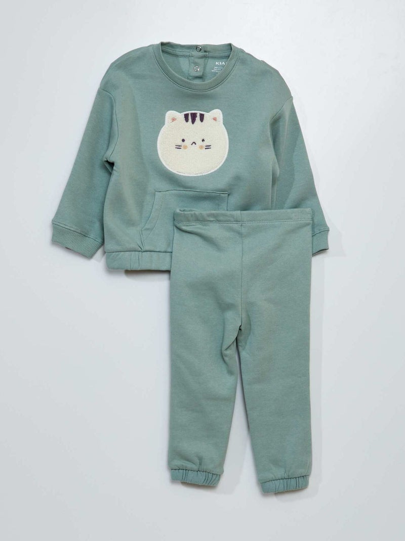 Conjunto de sudadera + pantalón - 2 piezas VERDE - Kiabi