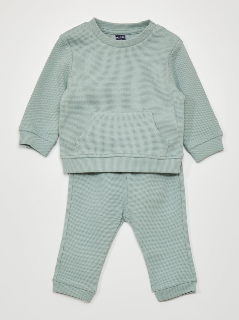 Conjunto de sudadera + pantalón - 2 piezas VERDE - Kiabi