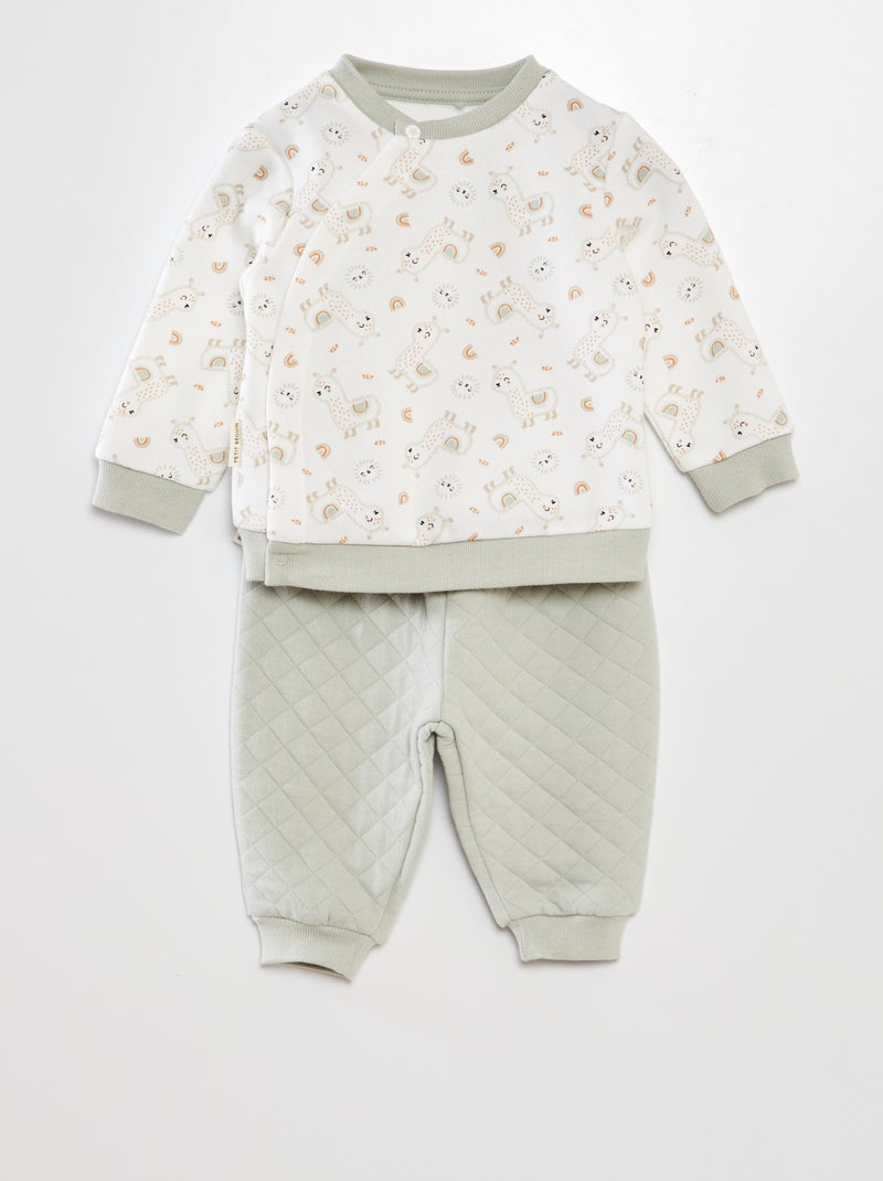 Conjunto de sudadera + pantalón - Petit Béguin BEIGE - Kiabi