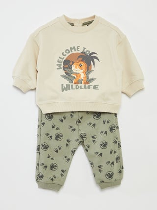 Conjunto de sudadera + pantalón de chándal 'Jurassic World' - 2 piezas