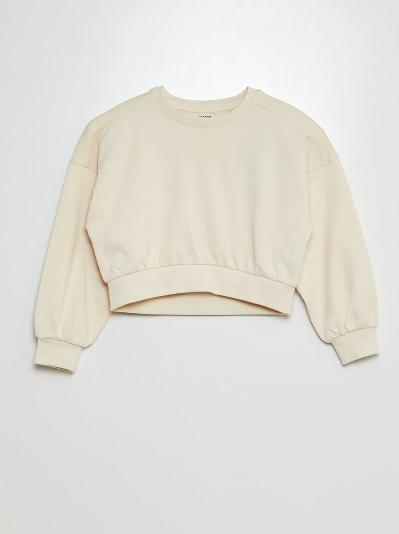 Conjunto de sudadera + pantalón de chándal liso  - 2 piezas BLANCO - Kiabi