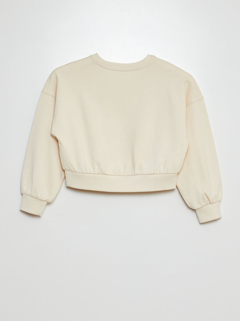 Conjunto de sudadera + pantalón de chándal liso  - 2 piezas BLANCO - Kiabi