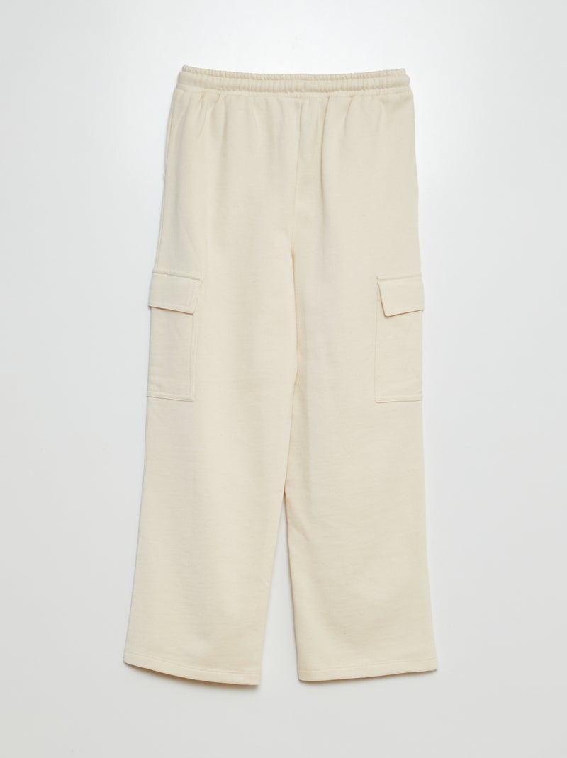 Conjunto de sudadera + pantalón de chándal liso  - 2 piezas BLANCO - Kiabi