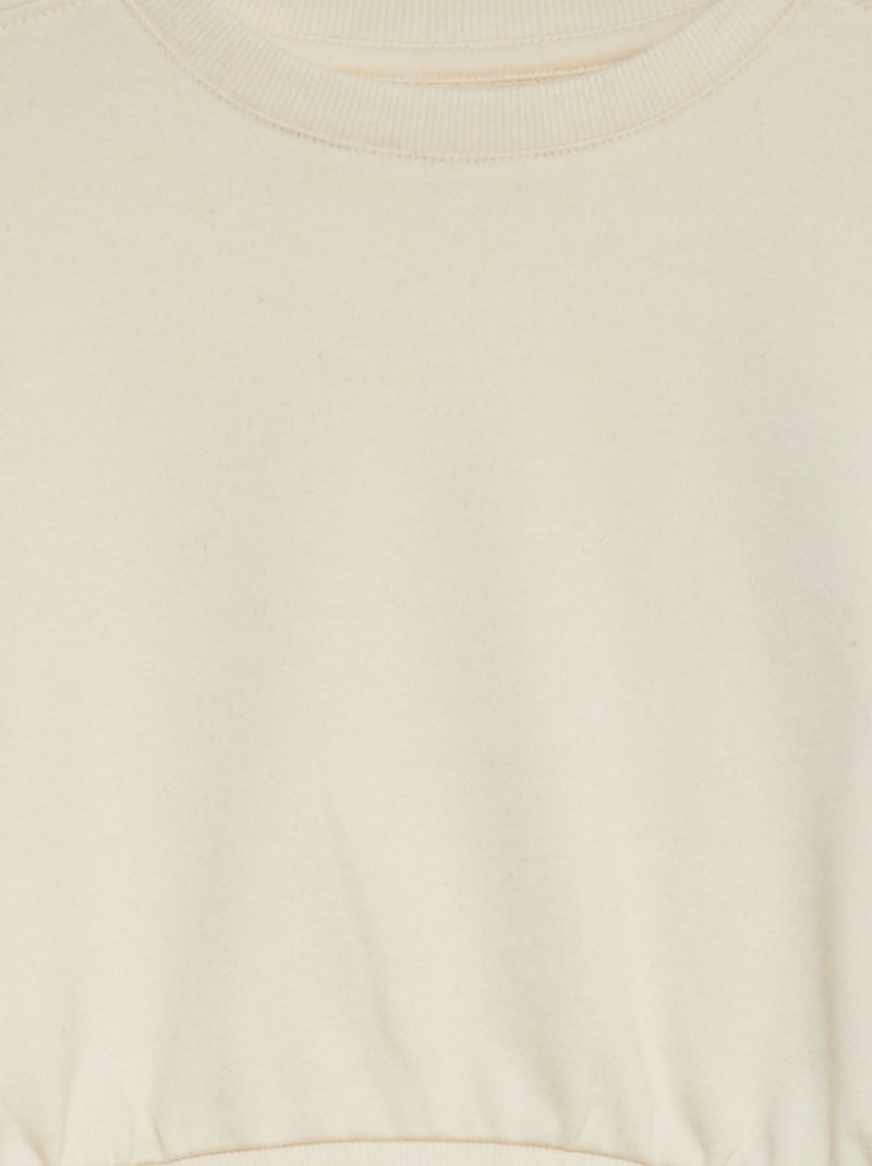 Conjunto de sudadera + pantalón de chándal liso  - 2 piezas BLANCO - Kiabi