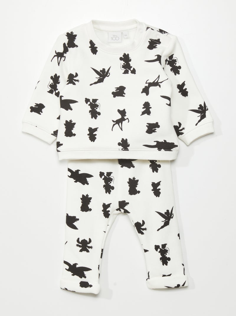 Conjunto de sudadera + pantalón de jogging - 100 años de 'Disney' BLANCO - Kiabi