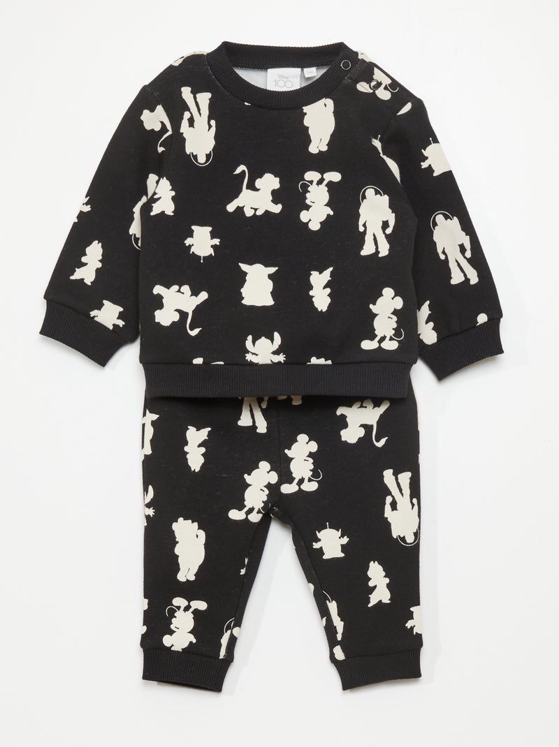 Conjunto de sudadera + pantalón de jogging - 100 años de 'Disney' NEGRO - Kiabi