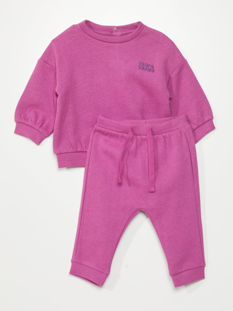 Conjunto de sudadera + pantalón de jogging - 2 piezas BEIGE - Kiabi