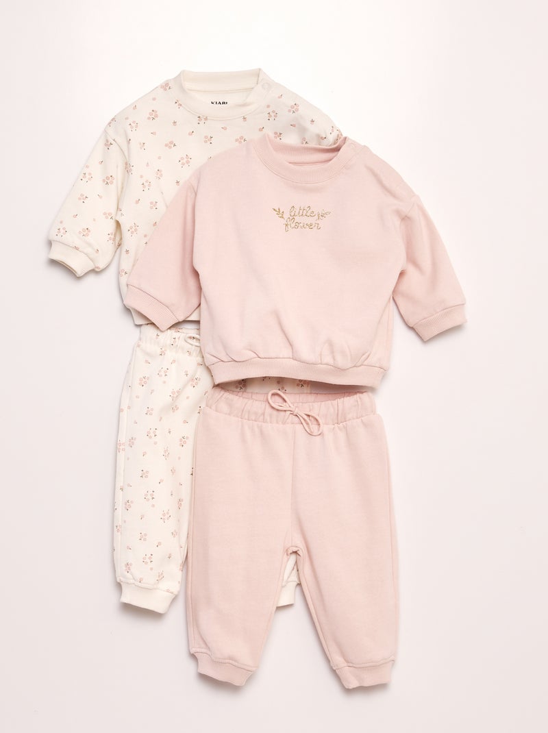 Conjunto de sudadera + pantalón de jogging - 2 piezas ROSA - Kiabi