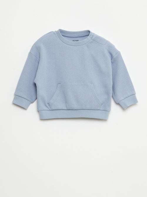 Conjunto de sudadera + pantalón de nido de abeja - 2 piezas - Kiabi