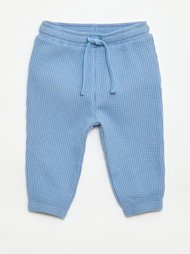 Conjunto de sudadera + pantalón de nido de abeja - 2 piezas Azul - Kiabi