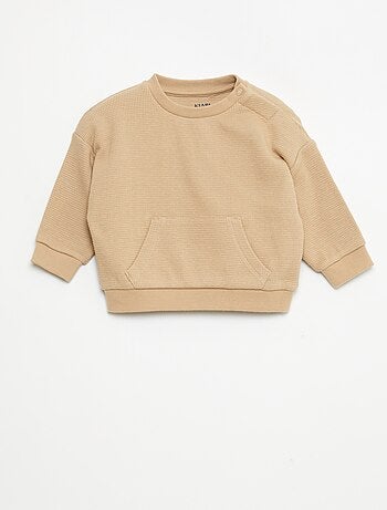 Conjunto de sudadera + pantalón de nido de abeja - 2 piezas