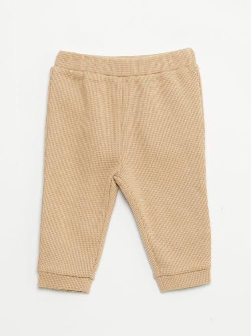 Conjunto de sudadera + pantalón de nido de abeja - 2 piezas - Kiabi