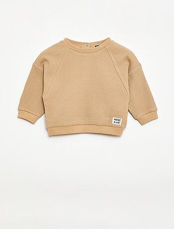 Conjunto de sudadera + pantalón de nido de abeja - 2 piezas