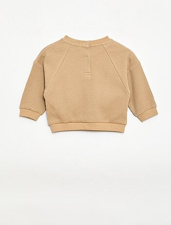 Conjunto de sudadera + pantalón de nido de abeja - 2 piezas