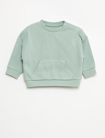 Conjunto de sudadera + pantalón de nido de abeja - 2 piezas