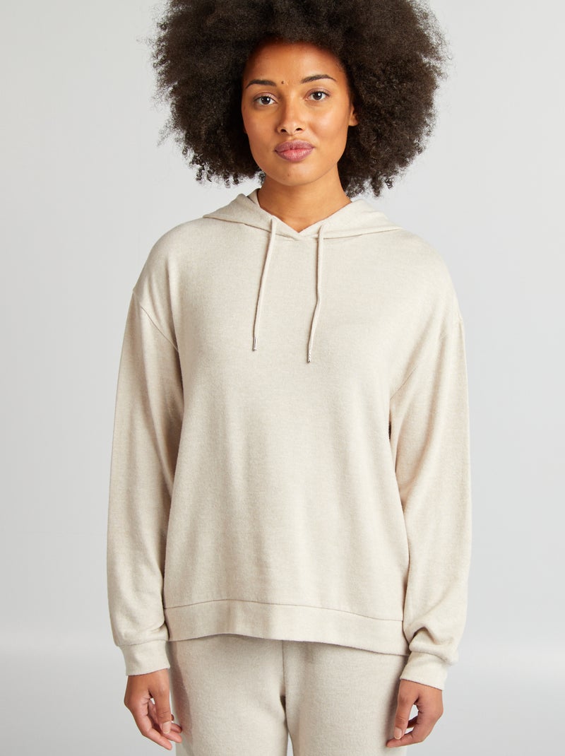 Conjunto de sudadera + pantalón de punto suave BEIGE - Kiabi