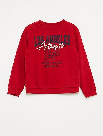 Conjunto de sudadera + pantalón estilo campus - 2 piezas