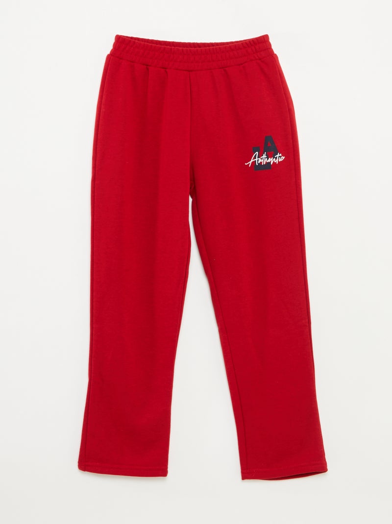 Conjunto de sudadera + pantalón estilo campus - 2 piezas Rojo - Kiabi