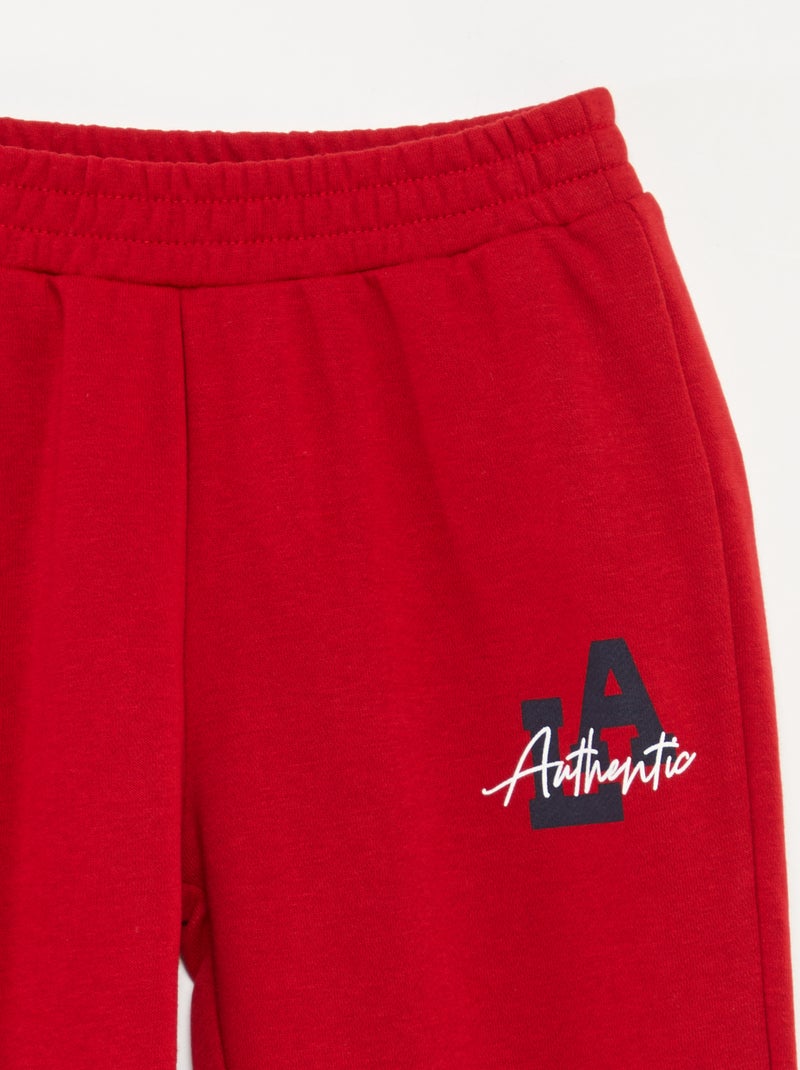 Conjunto de sudadera + pantalón estilo campus - 2 piezas Rojo - Kiabi