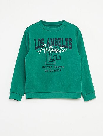Conjunto de sudadera + pantalón estilo campus - 2 piezas