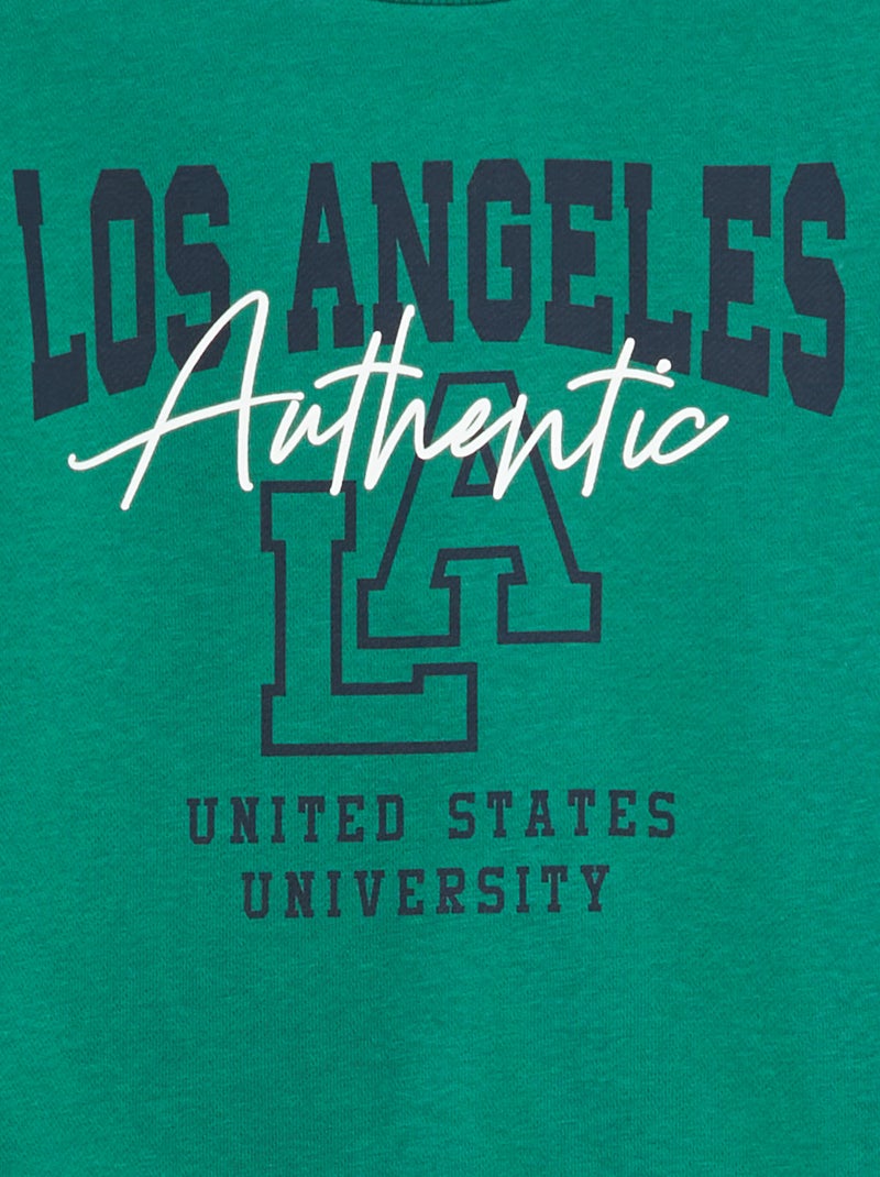 Conjunto de sudadera + pantalón estilo campus - 2 piezas Verde - Kiabi